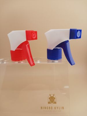 Триггерный распылитель косметический 28 мм 28/400 28/410 ребристый синий белый портативный ручной насос пластиковый для тяжелых условий очистки