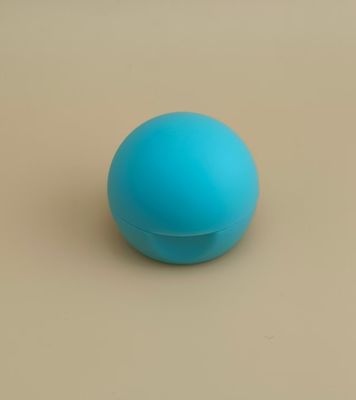 Голубая пластиковая гладкая матовая сферическая крышка для косметических флаконов