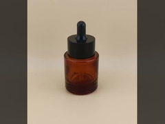 Деликатный дизайн Черная маленькая стеклянная капельная бутылка для лица