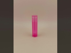 Маленькая гладкая прозрачная розовая упаковка для бальзама для губ для помады