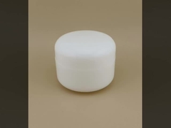 Белый сертифицированный женский пластиковый крем для ухода за кожей банка с винтовой крышкой