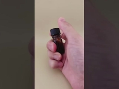 Деликатный дизайн Прозрачная коричневая гладкая круглая стеклянная бутылка для лекарств