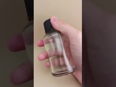 Деликатный дизайн Прозрачная гладкая круглая стеклянная бутылка со специальной крышкой для лекарств