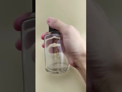 Деликатный дизайн Прозрачная большая гладкая круглая стеклянная бутылка со специальной крышкой для лекарств