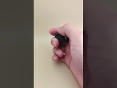 Черная пластиковая круглая гладкая крышка для косметических флаконов