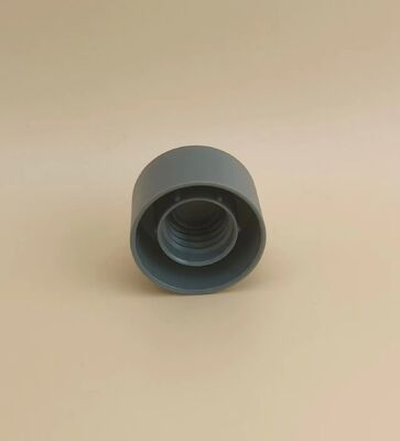 Серая пластиковая гладкая матовая крышка для косметических бутылок