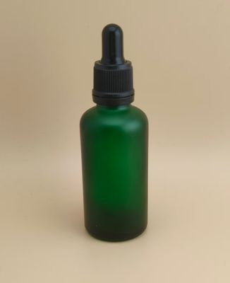 Деликатный дизайн прозрачная темно-зеленая бутылка для эсенции